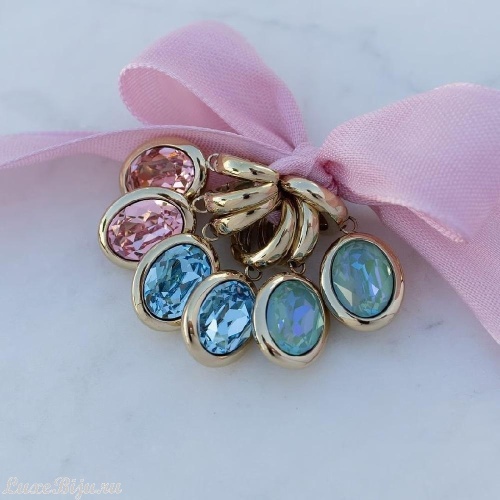 Серьги Qudo Creole TIVOLA small S royal blue delite, 310686 BL/S фото 2